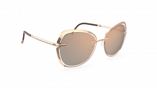 Silhouette Bolschoi Grace 8180 Sunglasses, 3520 Glossy Caramel Mirror