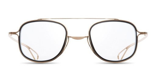 DITA TESSEL Eyeglasses, WHITE GOLD/BLACK