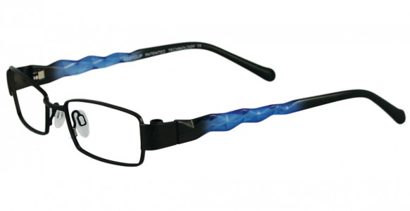 EasyClip S2505 Eyeglasses, BLACK/BLACK AND SAPPHIRE