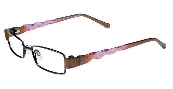 EasyClip S2505 Eyeglasses, BRONZE/BRONZE AND WATERMELON