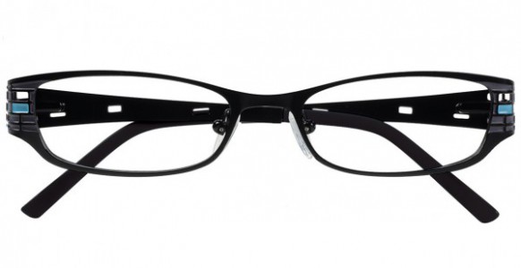 EasyClip P6081 Eyeglasses, MATT BLACK/BLACK AND VIOLET