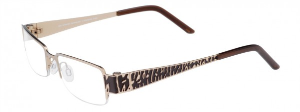MDX S3186 Eyeglasses, GOLD/GOLD AND CHOCOLATE