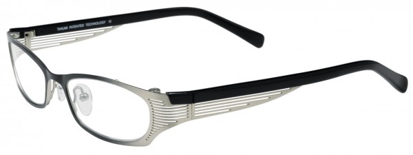 Takumi T9747 Eyeglasses, BLACK/STEEL AND BLACK