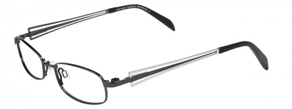 EasyTwist CT190 Eyeglasses, BLACK/BLACK AND SILVER