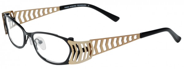 Takumi T9745 Eyeglasses, BLACK/CARAMEL