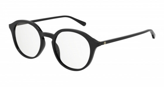 Gucci GG1004O Eyeglasses, 001 - BLACK with TRANSPARENT lenses