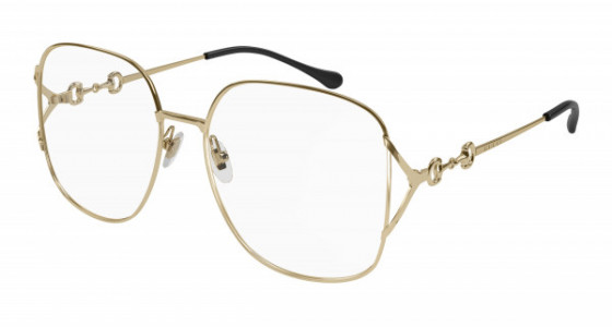 Gucci GG1019O Eyeglasses, 001 - GOLD with TRANSPARENT lenses