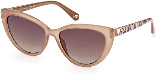 Guess GU5211 Sunglasses, 57F - Shiny Beige / Gradient Brown