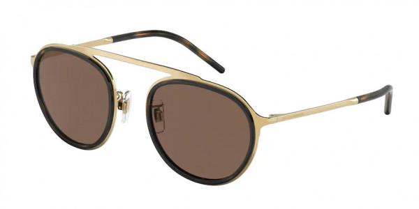 Dolce & Gabbana DG2276 Sunglasses, 02/73 GOLD/HAVANA DARK BROWN (GOLD)