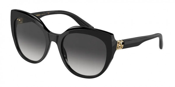 Dolce & Gabbana DG4392F Sunglasses, 501/8G BLACK LIGHT GREY GRADIENT BLAC (BLACK)