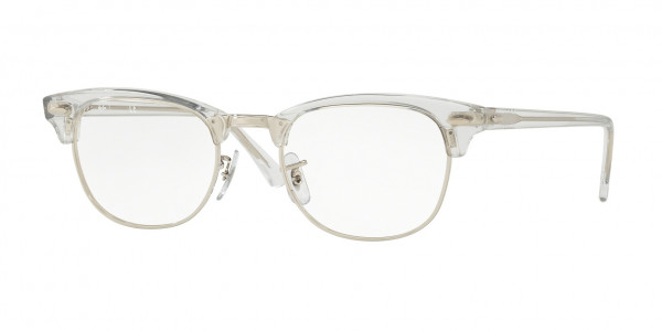 Ray-Ban Optical RX5154 CLUBMASTER Eyeglasses, 2001 CLUBMASTER WHITE TRANSPARENT (WHITE)