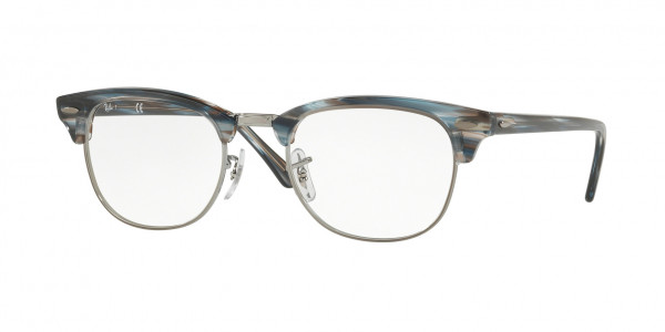 Ray-Ban Optical RX5154 CLUBMASTER Eyeglasses, 5750 CLUBMASTER BLUE/GREY STRIPED (BLUE)