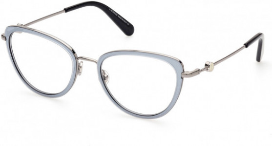 Moncler ML5148 Eyeglasses, 012 - Shiny Dark Ruthenium