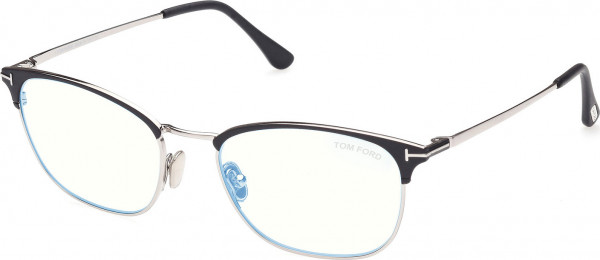 Tom Ford FT5750-B Eyeglasses, 002 - Matte Black / Shiny Palladium