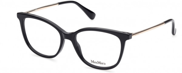 Max Mara MM5008-F Eyeglasses, 001 - Shiny Black