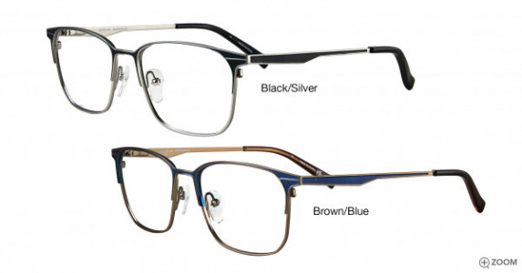 Bulova Bardstown Eyeglasses, Brown/Blue