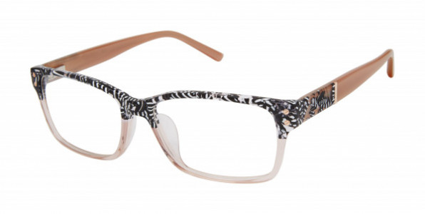 L.A.M.B. LAUF089 Eyeglasses, Black & White / Blush (BLC)