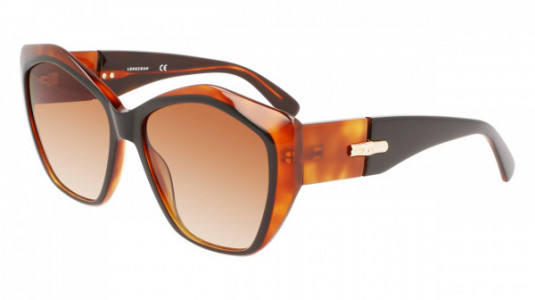 Longchamp LO712S Sunglasses, (011) BLACK/HAVANA HONEY