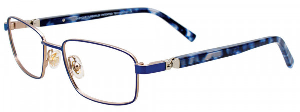 EasyClip EC558 Eyeglasses, 050 - Blue & Steel/Blue Tortoise