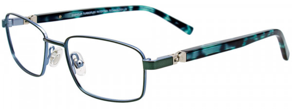EasyClip EC558 Eyeglasses, 060 - Green & Light Blue/Green Tort