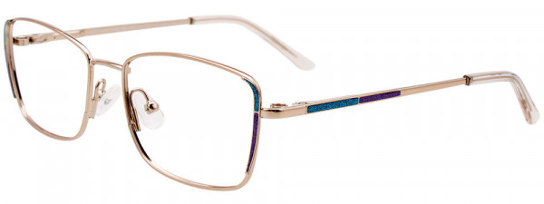 EasyClip EC607 Eyeglasses, 010 - Lt Brown & Spar Blue & Purple