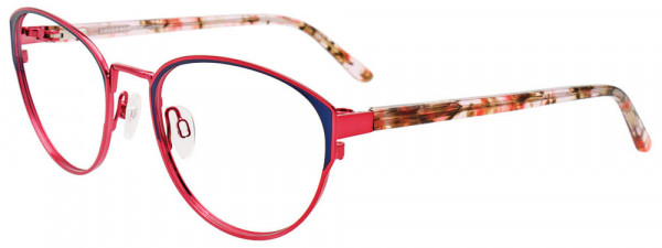 EasyClip EC603 Eyeglasses, 030 - Sat Blue & Sh Red / Red Tort