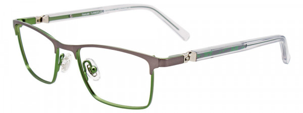 Takumi TK1146 Eyeglasses, 020 - Mt Dk Gry &Gn/Gn&Dk Gry&Cryst