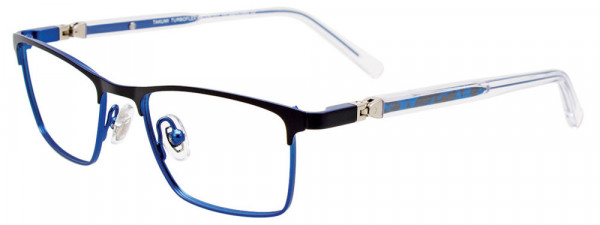 Takumi TK1146 Eyeglasses, 050 - Mt Blu Mt Blk/Blue Blk  Cryst