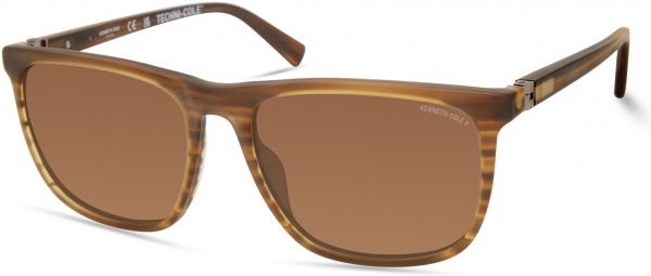 Kenneth Cole New York KC7259 Sunglasses, 46H - Matte Light Brown/brown Polarized. 180Ã‚Â° Hinges Bio-Acetate Techni-C