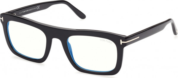 Tom Ford FT5757-B Eyeglasses, 001 - Shiny Black / Shiny Black