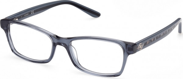 Guess GU2874 Eyeglasses, 090 - Shiny Blue / Animal/Monocolor