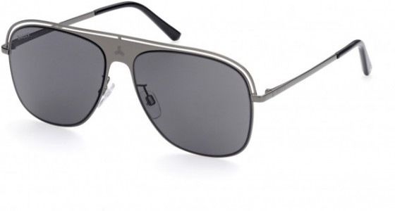 Bally BY0075-H Sunglasses, 08A - Shiny Gunmetal / Smoke Lenses
