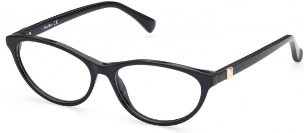 Max Mara MM5025 Eyeglasses, 001 - Shiny Black