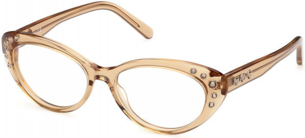 Swarovski SK5429 Eyeglasses, 045 - Shiny Light Brown