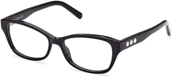 Swarovski SK5430 Eyeglasses, 001 - Shiny Black