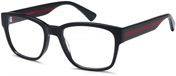 Di Caprio DC219 Eyeglasses, Black Green Red