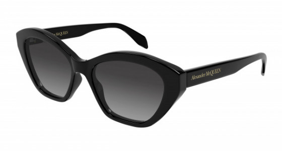 Alexander McQueen AM0355S Sunglasses, 001 - BLACK with GREY lenses