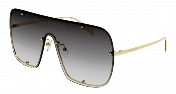 Alexander McQueen AM0362S Sunglasses, 003 - GOLD with GREY lenses
