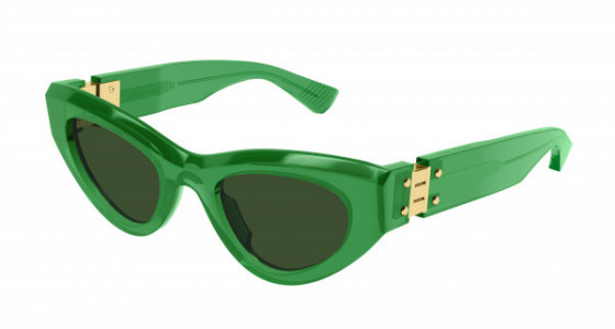 Bottega Veneta BV1142S Sunglasses, 004 - GREEN with GREEN lenses