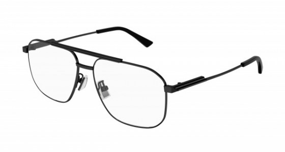 Bottega Veneta BV1159O Eyeglasses, 001 - BLACK with TRANSPARENT lenses