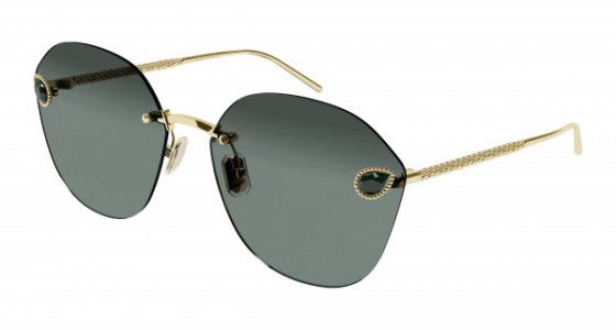 Boucheron BC0128S Sunglasses, 003 - GOLD with GREEN lenses