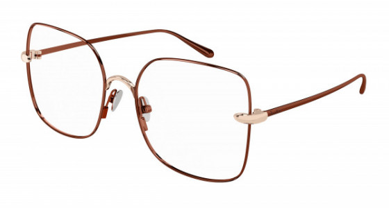 Pomellato PM0108O Eyeglasses, 003 - BROWN with TRANSPARENT lenses