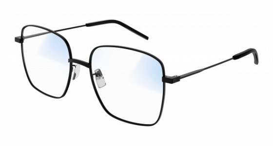 Saint Laurent SL 314 SUN Sunglasses, 001 - BLACK with TRANSPARENT lenses