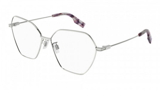 McQ MQ0352O Eyeglasses, 003 - SILVER with TRANSPARENT lenses