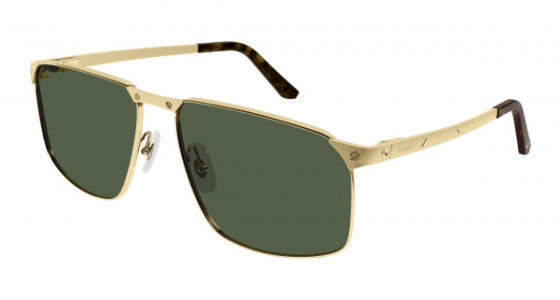 Cartier CT0322S Sunglasses, 002 - GOLD with GREEN polarized lenses