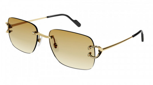 Cartier CT0330S Sunglasses, 003 - GOLD with YELLOW lenses