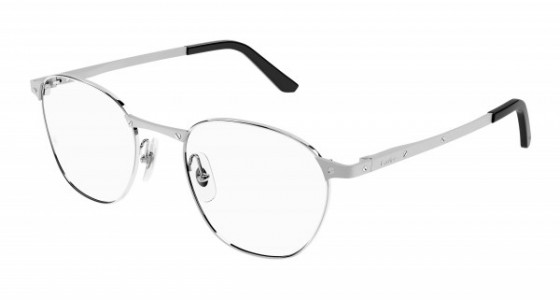 Cartier CT0337O Eyeglasses, 002 - SILVER with TRANSPARENT lenses