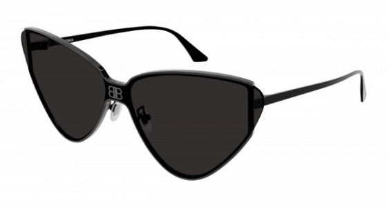 Balenciaga BB0191S Sunglasses, 001 - BLACK with GREY lenses