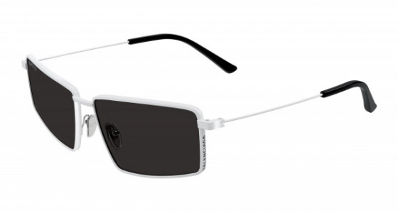 Balenciaga BB0195S Sunglasses, 002 - WHITE with GREY lenses