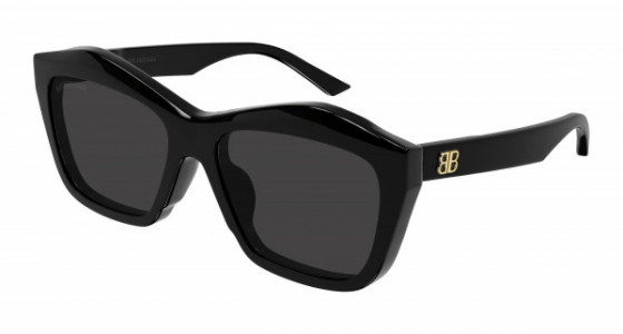 Balenciaga BB0216S Sunglasses, 001 - BLACK with GREY lenses